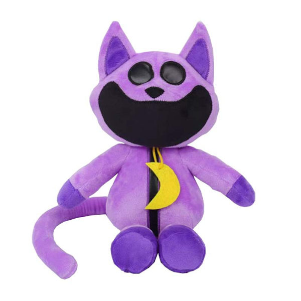 Sleepy Cat Terror Critters Small Animal Doll SmilingPlushToyDoll Purple Cat 30cm