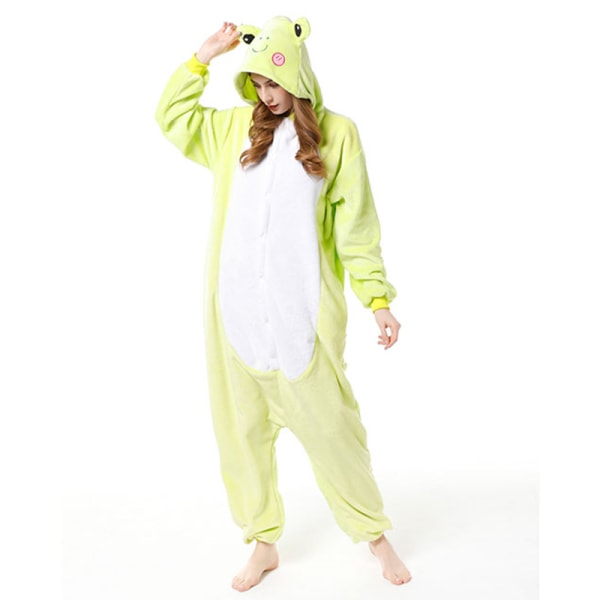 grön groda 1 Styck Pyjamas vuxen Heminredning Par Pyjamas Light green frog 85-100