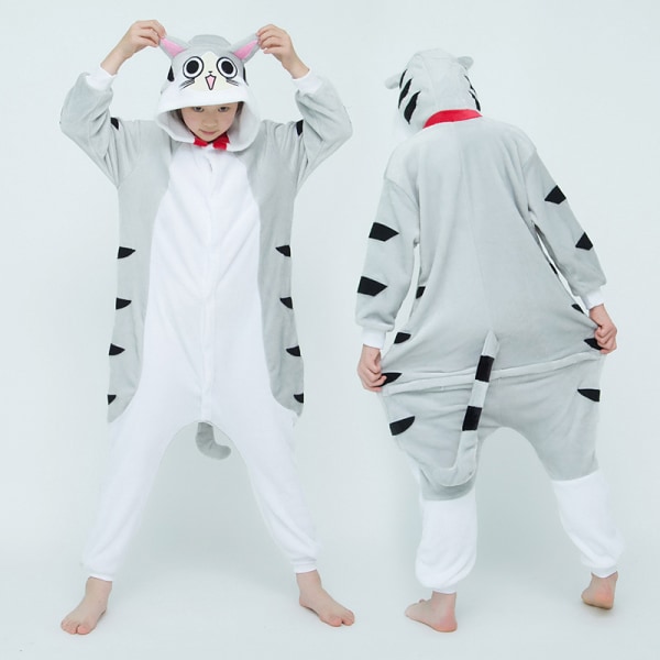 Söt tecknad anime djur pyjamas pyjamas för män och kvinnor Cheese Cat XL