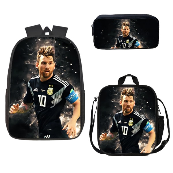 Fotbolls-VM studentryggsäck Messi-väska söt datorväska style3 1 set