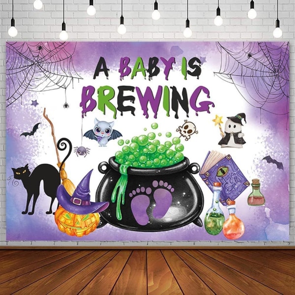 Halloween Banner Pumpa Bat Banner Blod Hand Bakgrund Tyg Style a62 Width 150 * Height 100cm