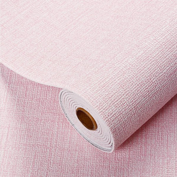 Kiselgur lertapet självhäftande vattentät fuktsäker Linen pattern pink 280x50cm