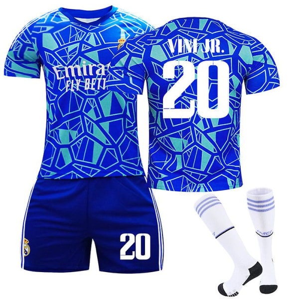 22/23 Real Madrid Goalkeeper Edition Fotbollströja Set VINIJR.20 Kids 28(150-160CM)
