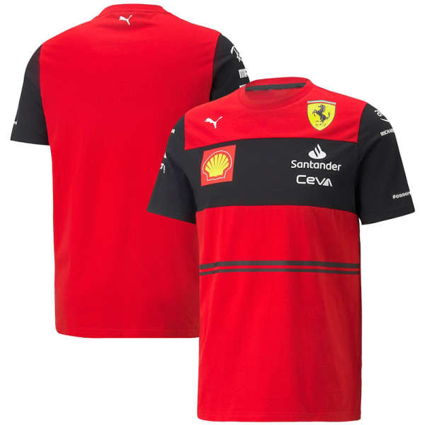 F1 racingdräkt Lecler röd kortärmad T-shirt sommarkläder M