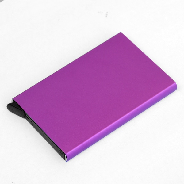 RFID NFC Skydd Plånbok Korthållare 5st Kort Purple