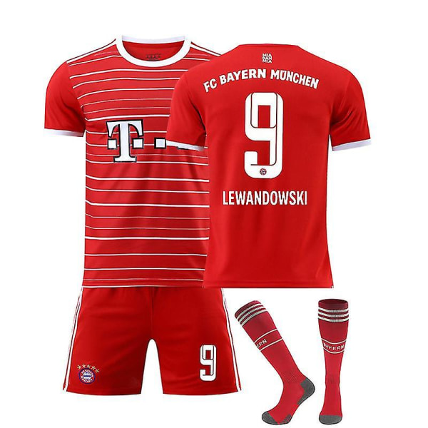 Ny säsong FC Bayern München fotbollsuniformer T-shirts 22-23 LEWANDOWSKI 9 20
