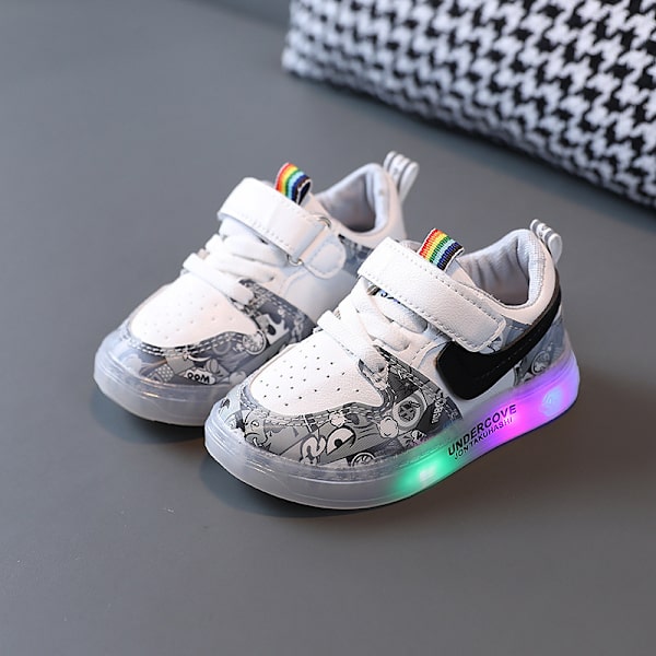 Vår och höst mjuka barnbrädeskor Baby Trendiga skor grey 28#