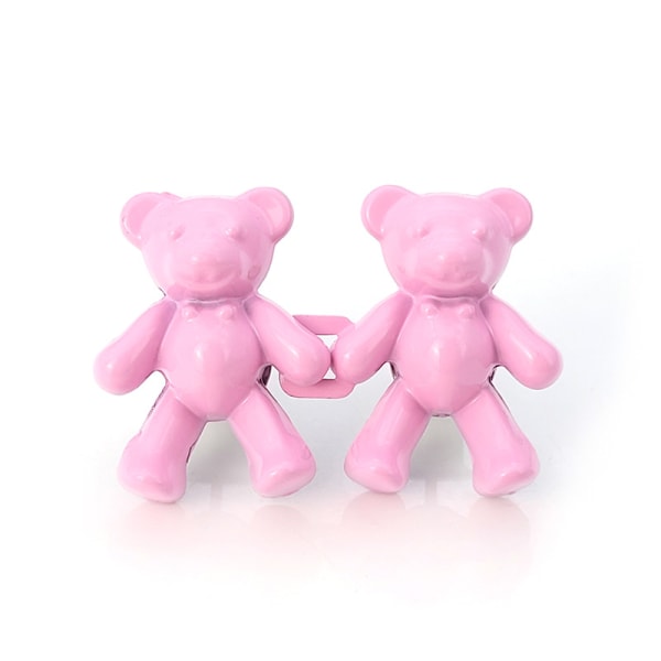 2ST Björnhandtag infällbart midjespänne - spikfritt avtagbart Pink 40mm*27mm