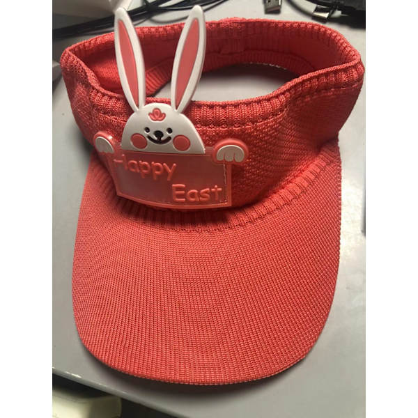 Tecknad barnhatt, solhatt, tom hög hatt, andtungahatt New watermelon red