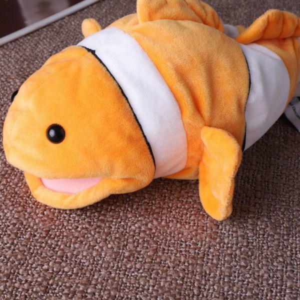 Kawaii clownfisk guldfisk handdocka leksak A