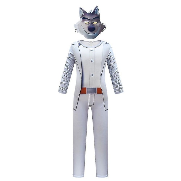 The Bad Guys Wolf rollspelskostym Halloween kostym med mask 150