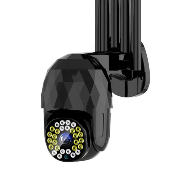 Med 5 antenner Vattentät IP-kamera Night Vision 3MP Motion Black
