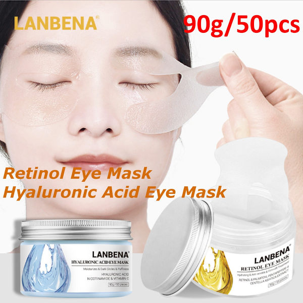LANBEN Retinol/Hyaluronic Acid Eye Gel Patches Mask Ta bort moisture