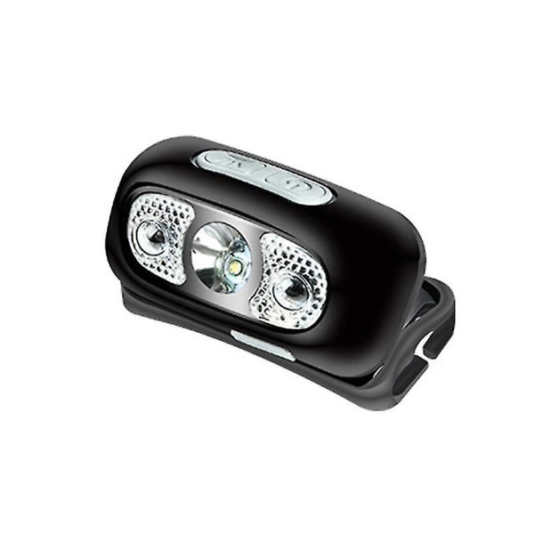 USB uppladdningsbar led pannlampa ficklampa ficklampa sensor vattentät strålkastare för (1 st)