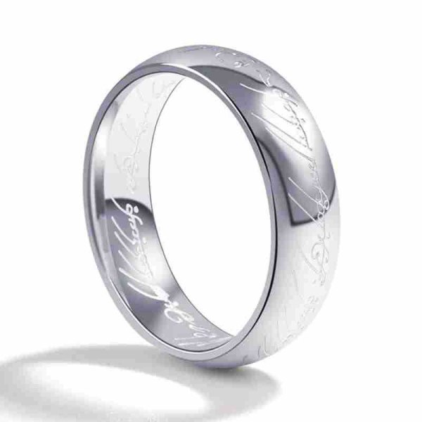 6mm Ring Tungsten Steel Ring Herrring Par Ring galvaniserad silvery