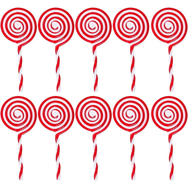 10-pack Lollipop Juldekorationer Jul Lollipop Ornament Juldekoration Tillbehör