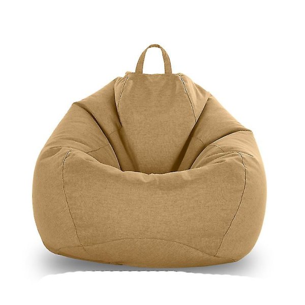 No Fylling Bean Bag Tvättbar Lazy Sofa Cloth Beanbag Cover brown