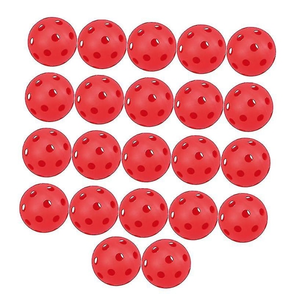 22 st plastbollar officiell storlek set för inomhusträning utomhus (röd)