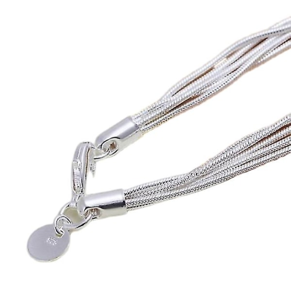 Mode smycken Silver Plate Charm Taiji 5 hjärta hänge kedja armband för kvinnor gåva