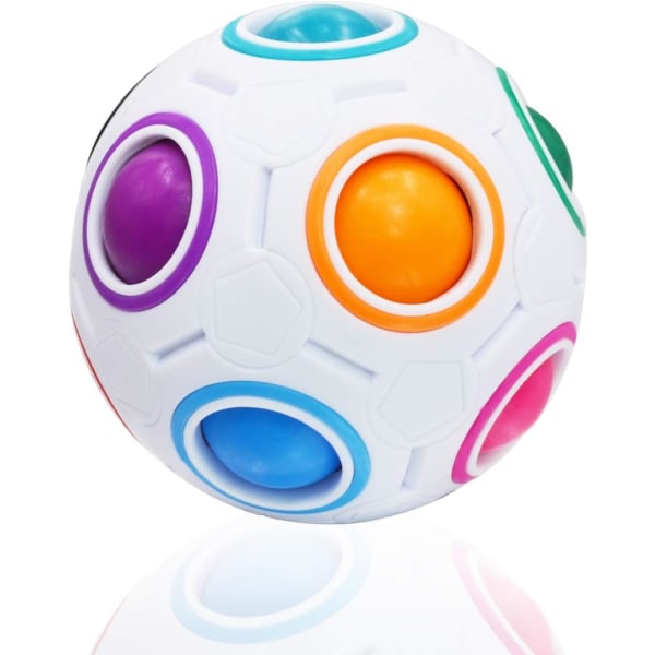 Magic regnbågsboll, dekompressionsleksak, kubpusselboll, lämplig för barn och vuxna