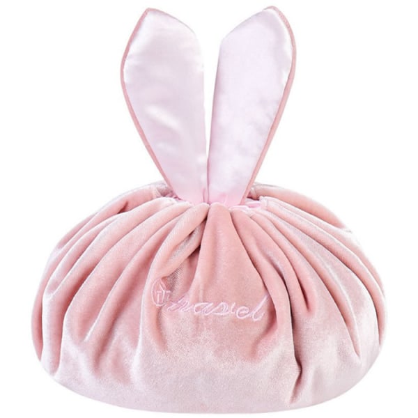 Sminkväska, söt kosmetisk väska, bärbar rese-necessär för kvinnor pink