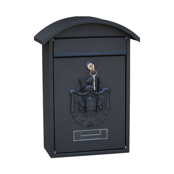 Metall brevlåda Väggmonterad låsande brevlåda Retro brevlåda Drop Box black