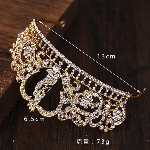 Enkel diamantbröllopskrona Elegant balett Princess Rhinestone Headpiece Charmiga smyckengåvor