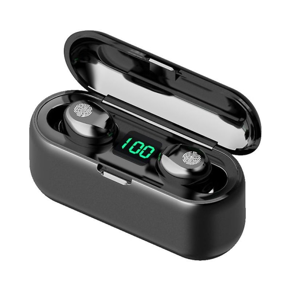 Bluetooth hörlurar Trådlösa hörlurar Bluetooth 5.0 med LED-skärm Hifi Stereo, med inbyggd mikrofon och volymkontroll