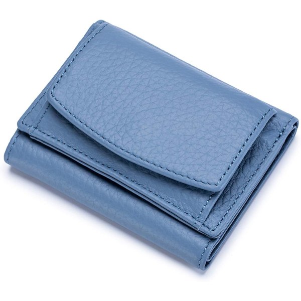 Lätt trippelvikt läder plånbok för damer (blå) Light blue