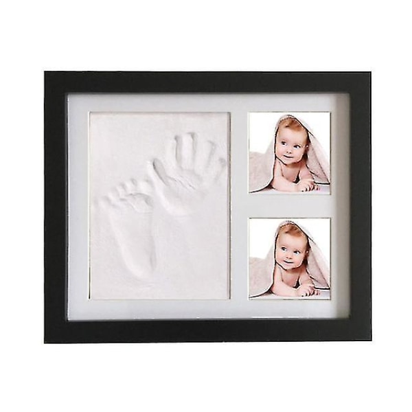 Baby Hand print fotoram Baby fotoram med form lera Imprint Kit Baby souvenirer