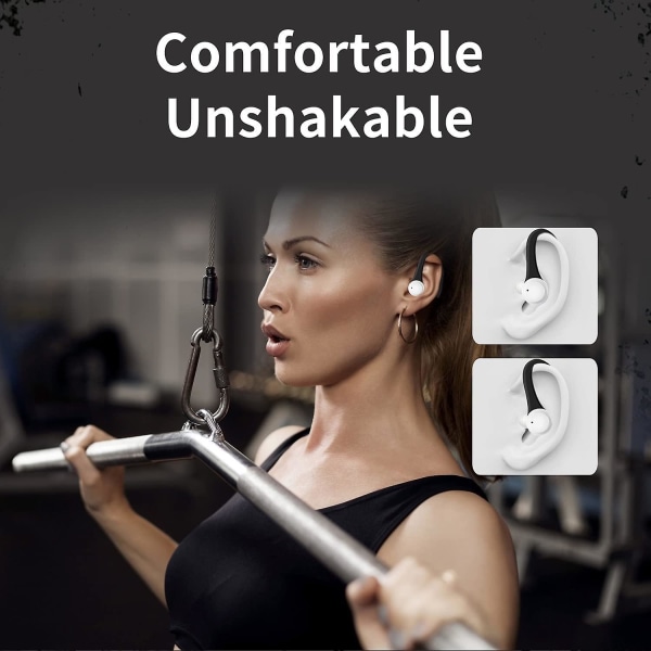 Bluetooth Earbuds True Wireless Headphones with Ear Hook 5.0-hörlurar Inbyggda mikrofonhörlurar för sportlöpningsträning