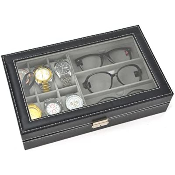 Watch Box Smyckeskrin, Glasögon Förvaring Display Box