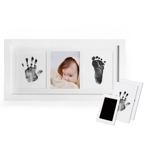Baby handavtryck och fotavtryck fotoalbum