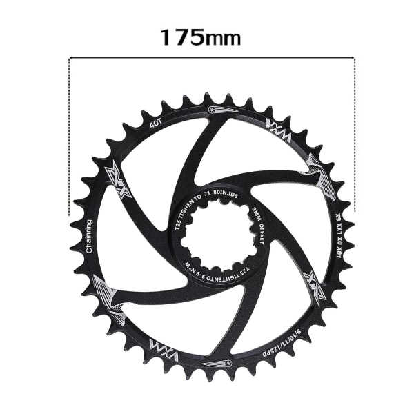 Cykelkedjekrans för Sram Vevarm 30t 32t 34t 36t 38t Kedjehjul Offset