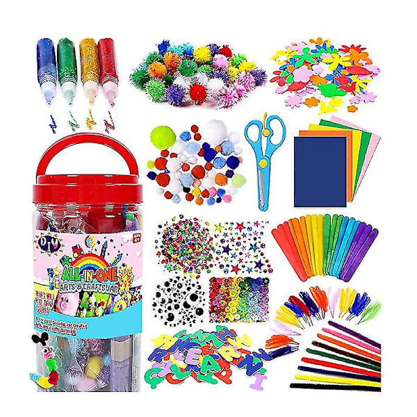 Arts and Crafts Supplies for Kids - Craft Art Supply Kit - Allt i ett D.i.y