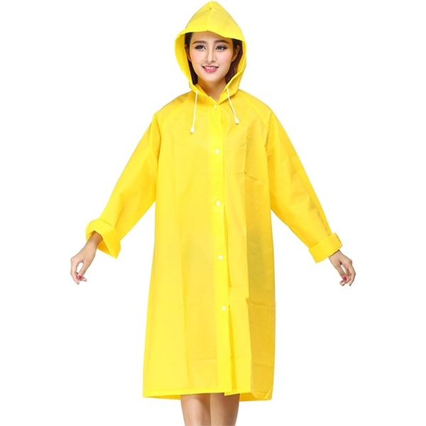 Regnjacka mode unisex regnjacka för vuxna (gul, L) L