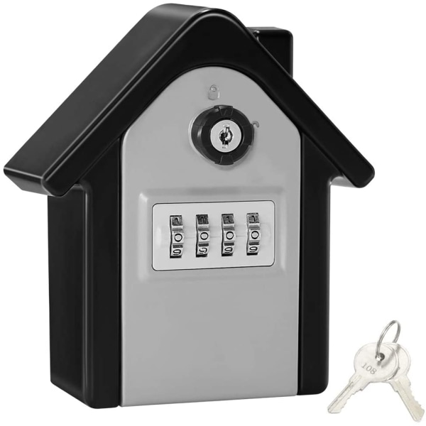 Stöldskyddslösenordsnyckellåda, säkerhetslåslåda, metallförvaringslåda, nyckelskåp