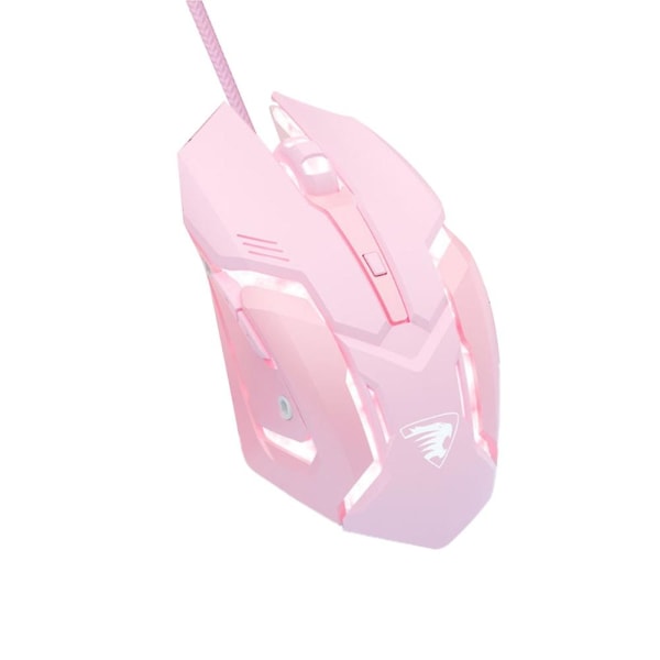 Ryra Wired Bakgrundsbelyst mus Konkurrenskraftig Gaming Mouse Notebook Office Luminous Gamer Mouse pink