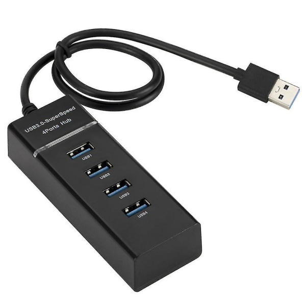 USB3.0 4-ports hubb, dator USB -multiportsfördelare