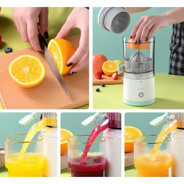 Sladdlös Juicer Automatisk USB laddningspress Juicer för bärbar apelsincitron, bärbar juicepress för hemmet