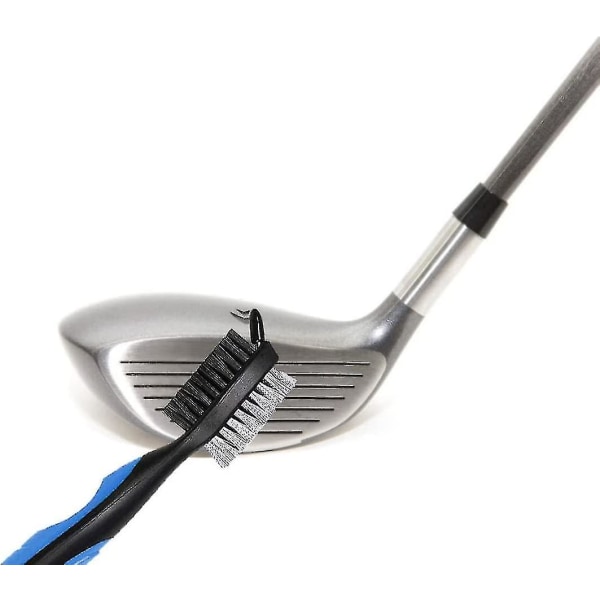 Golfklubbborste Dubbelsidig rengöringsborste Spårrengöringsverktyg Rengöringsborste för golfbollstillbehör