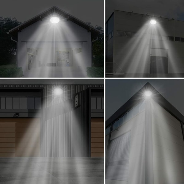 150W utomhus LED laduljus, fotocell från skymning till gryning, garageljus 19000lm 6500K dagsljus vit, IP67 vattentät områdesljus, säkerhetsljus