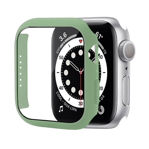 Glas+ cover för Apple Watch Case 45 mm Iwatch Tillbehör Skärmskydd Apple Watch Serie 7 green