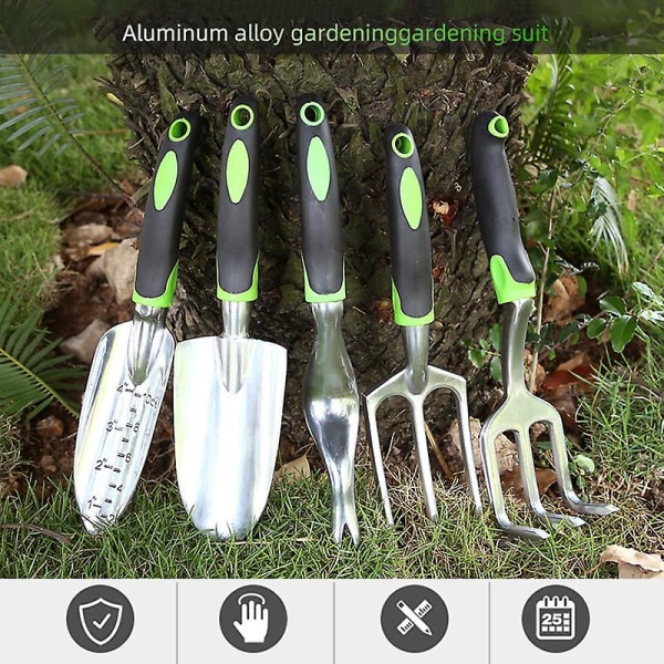 Manuellt ogräsverktyg aluminiumlegering gaffelblad kratta ogräsmaskin transplantation grävverktyg trädgård