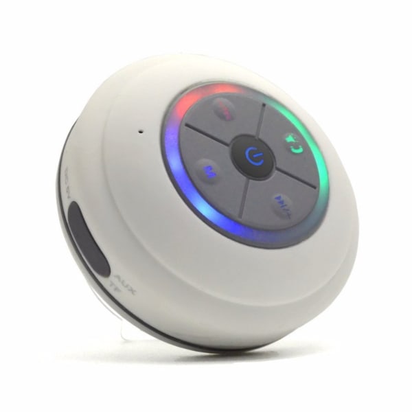 Rainbow Led Bluetooth duschhögtalare med FM-radio och stark sugkopp, Ipx5 bärbar vattentät högtalare black