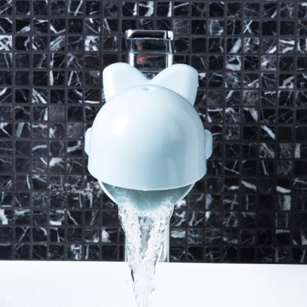 Kranförlängare förlängare barnhandtvätt vatten guide tecknad förlängning stänksäker vattenguide diskbänk blue