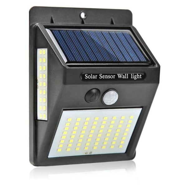 Utomhussolljus [Energibesparande version] 1 pack 100 LED 180° rörelsesensor Trådlös vattentät utomhussolljus Kraftfull solstrålkastare