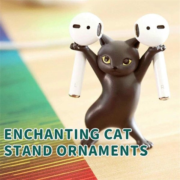 5 ST Dancing Cat hörlursställ, hörlursställ, pennhållare, skrivbordsställ