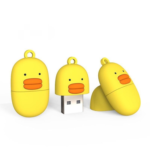 Flash Drive Animal Series Vattentät USB 3.0 Thumb Drive Cute Cartoon Memory Stick Liten storlek USB Drive Giftsausage Duck 16gb