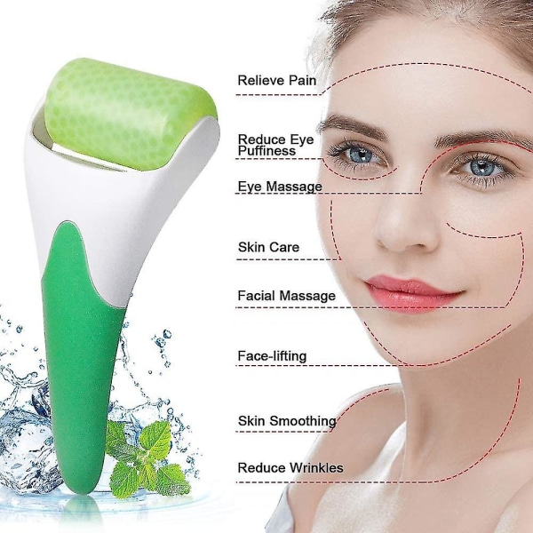 Ice Roller för ansikts- och ögonsvullnad, Cold Gel Ice Face Roller Tmj Massager, Facial Ice Roller Skin Care Prod